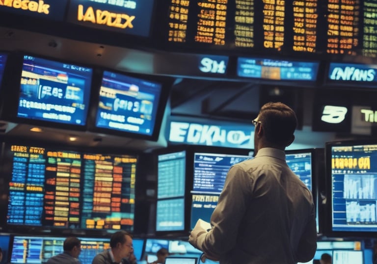 a man riding a skateboard down a street next to tall buildings