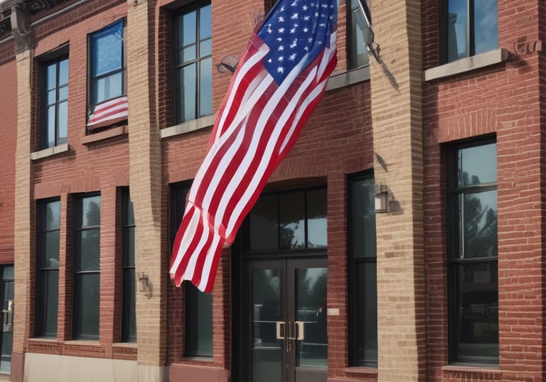 A street advertisement is placed in front of a stone building with an arched window. The ad promotes a website, marcobeteta.com, and suggests finding restaurants. It lists various cuisines such as Mexican, Israeli, Greek, and more, with an image of food including pasta and what appears to be shrimp.