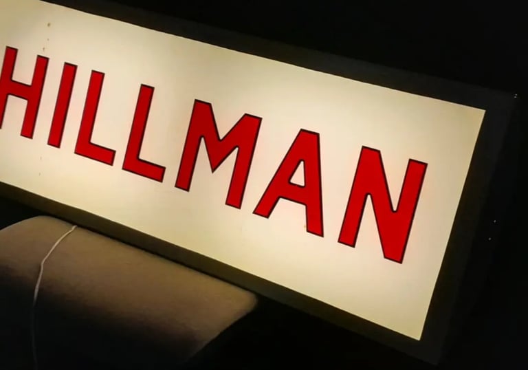 A dealer sign restored for a customer