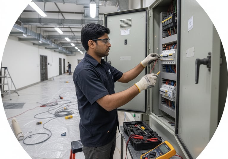 electrician working on residensial