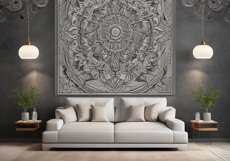 A modern modular kitchen setup with sleek cabinets and warm lighting.