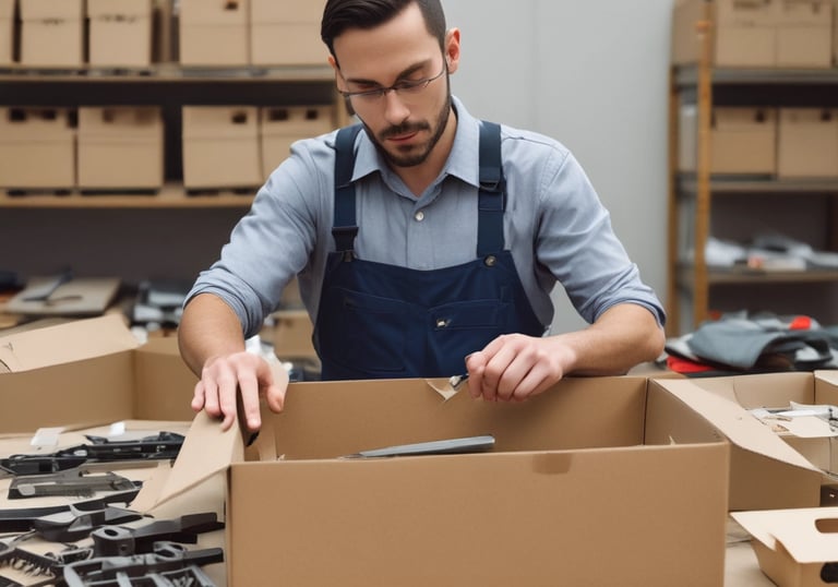 A spacious warehouse with neatly stacked pallets and organized inventory shelves.