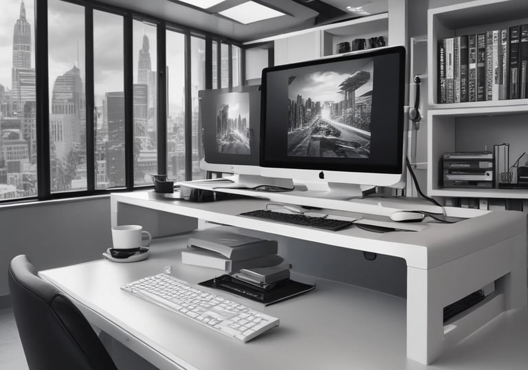 A high-quality image of computer equipment and components.