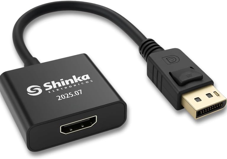 Cabo Adaptador Displayport Para Hdmi Conversor Vídeo Ultra HD 1080p