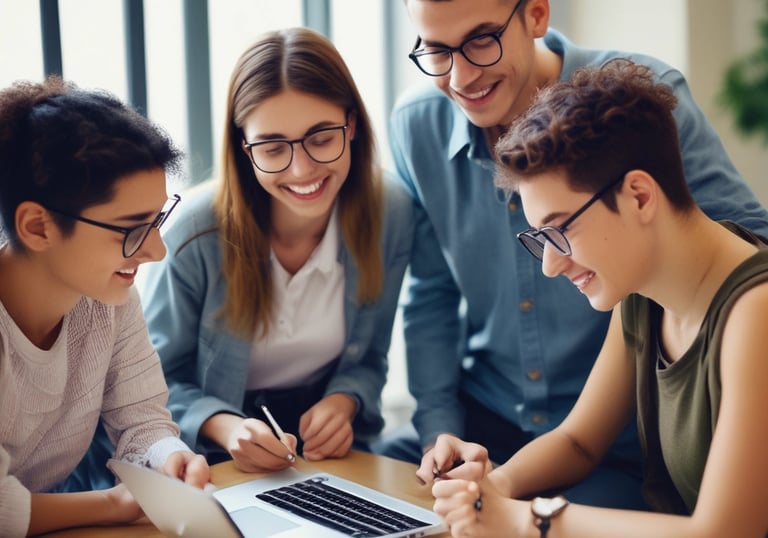 A modern airport terminal with a sleek design, featuring a tiled floor and metallic ceiling. Overhead signs indicate directions and services such as restrooms, baggage claim, and cafes. A travel information desk with a bright red-orange counter is positioned on the left, while the area appears spacious with some people in the background.