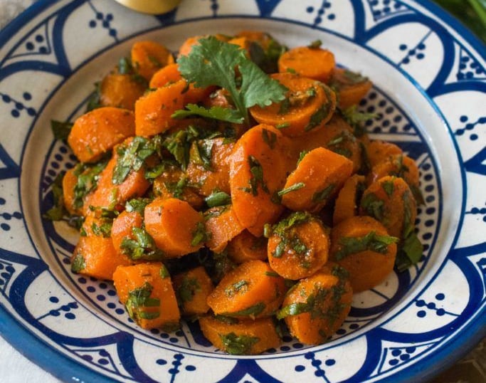 carottes marinées à la charmoula marocaine