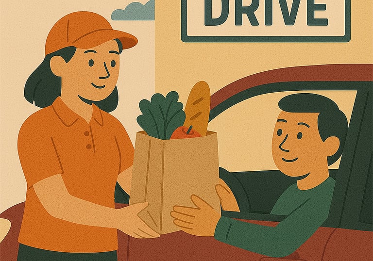 Récupération de vos commandes au drive du supermarché