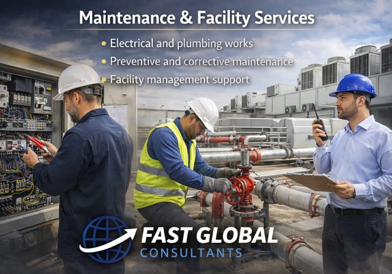 Fast Global Consultants Electrical plumbing and maintenance solutions