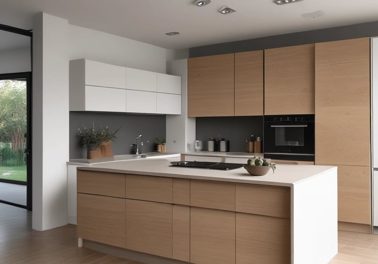 An ornate multi-story building with numerous windows and decorative stone carvings on the facade. A person in orange work attire operates a lift to perform maintenance or cleaning work on the building's exterior.