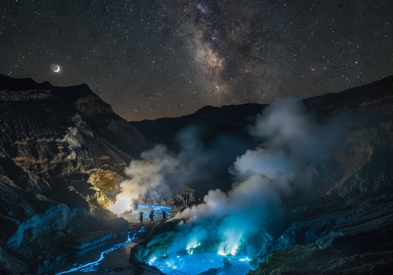 Phot of Mt. Ijen Crater East Java Indonesia