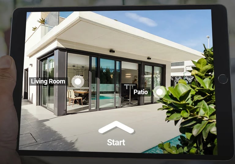 Su plančete peržiūrimas virtualus namo turas.