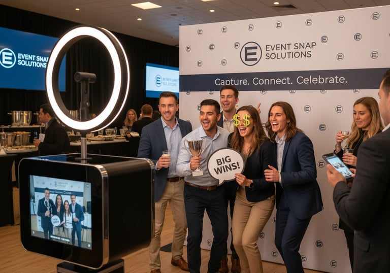a group of people standing around a television screen