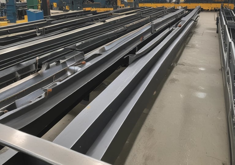 A finished metal fabrication project ready for delivery.