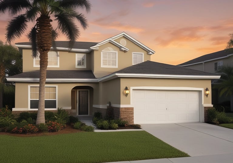 A beautiful residential home in Orlando, showcasing modern architecture.