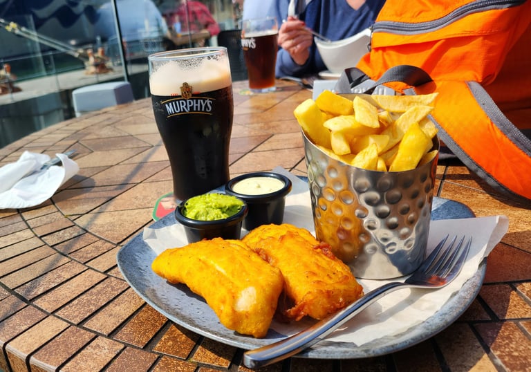 Fish & Chips at Quays in Cobh, Ireland