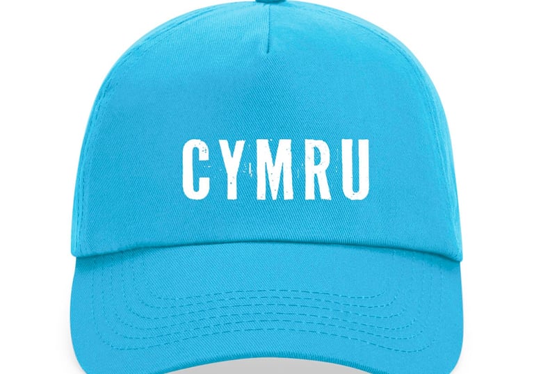 Sky Blue CYMRU logo cap