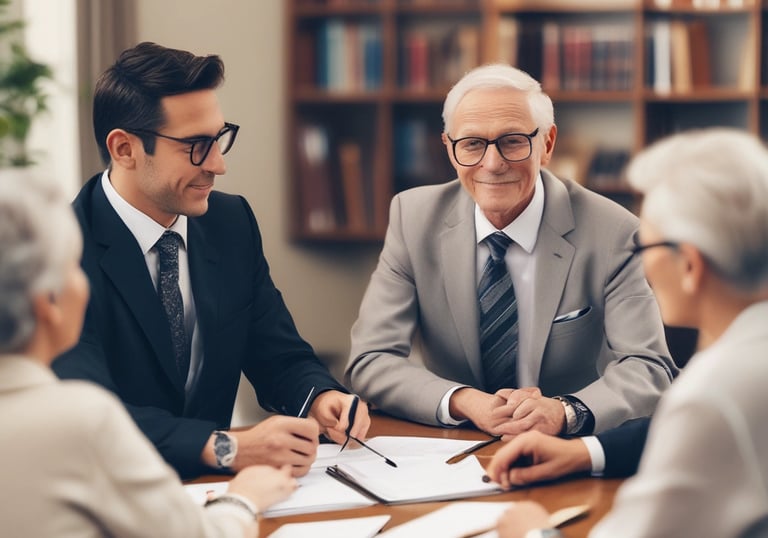 A courtroom with rich wooden paneling and a red curtain behind the judge's bench. The room features a central podium with a computer monitor, pale green carpet, and framed artwork on the wall. It is illuminated by overhead lighting, creating a formal and orderly atmosphere.