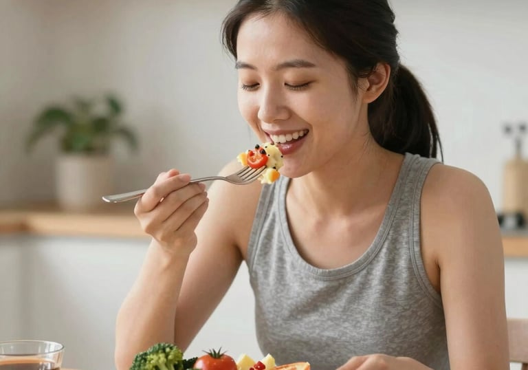 A calm kitchen scene with ingredients for diabetic-friendly and cholesterol-lowering meals.