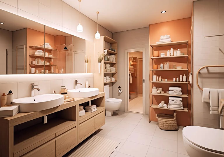 Residential home cleaning service with freshly cleaned living spaces and floors