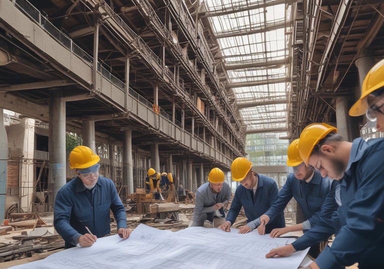 A completed building showcasing successful project management.