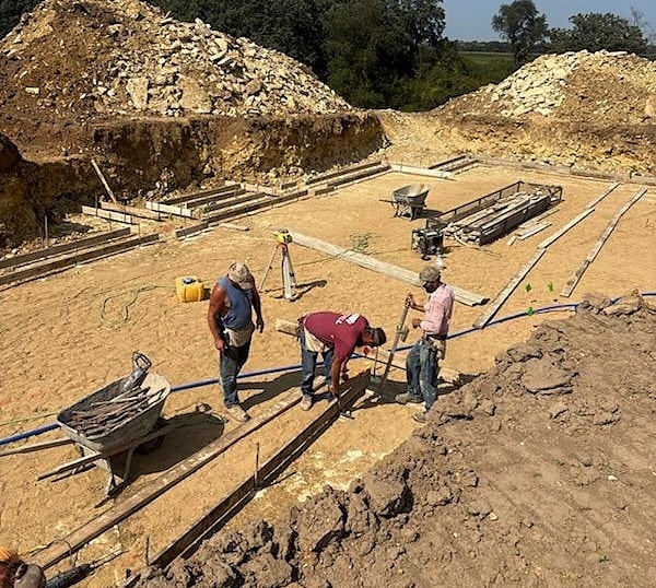 Concrete Footings for concrete walls.