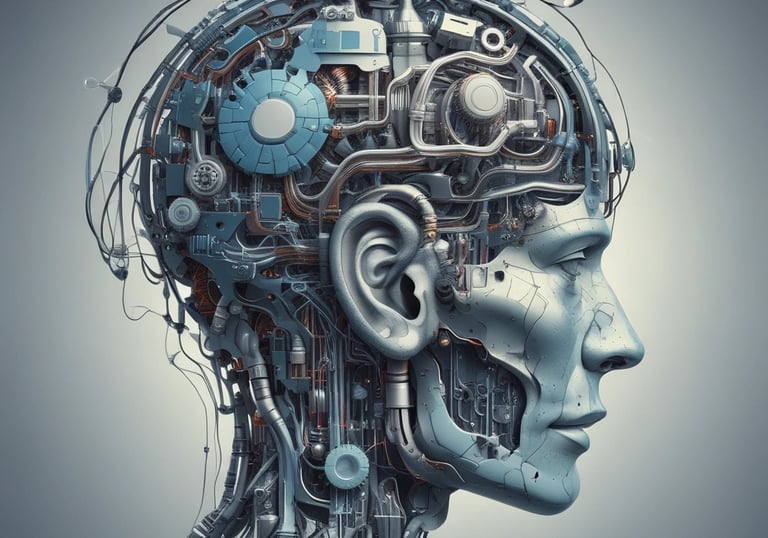 A computer screen displaying complex data analytics and AI algorithms.