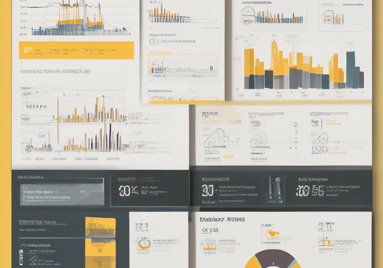 Person working on a laptop, coding data visualizations in Power BI.