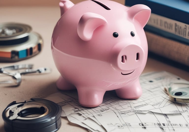 a yellow robot is standing on a white surface