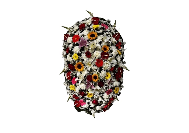 Imagem mostra coroa de flores da Velar em São Paulo