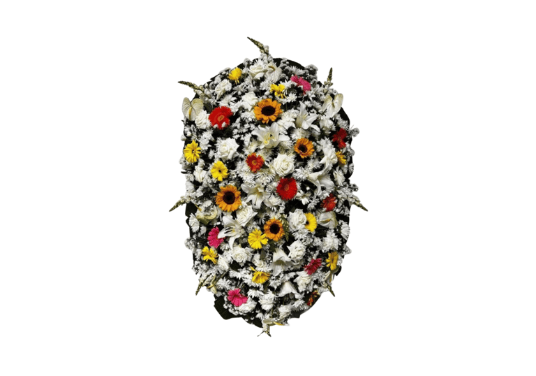 Imagem mostra coroa de flores da Velar em São Paulo