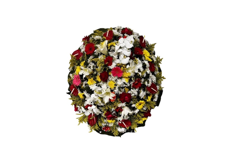 Imagem mostra coroa de flores da Velar em São Paulo