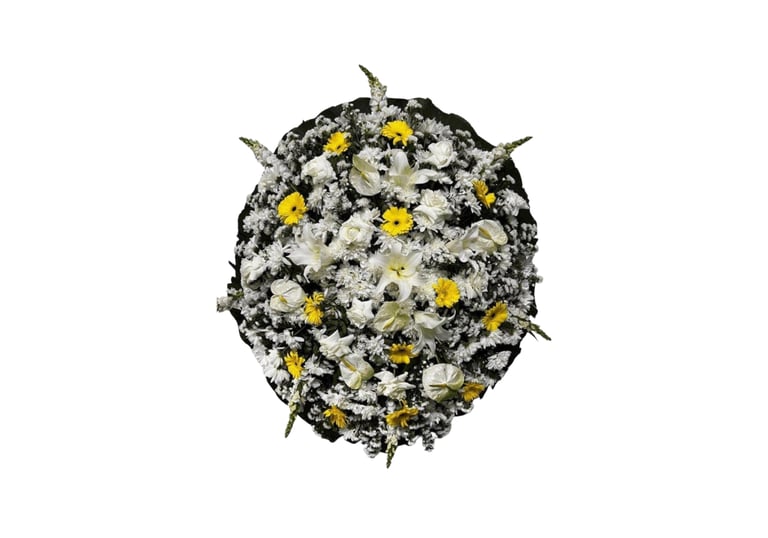 Imagem mostra coroa de flores da Velar em São Paulo