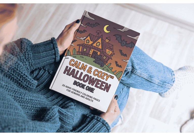 Calm and Cozy Halloween Coloring Book Three