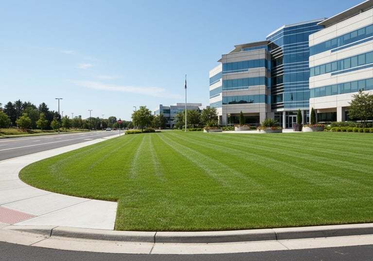 Commercial Lawn Mowed