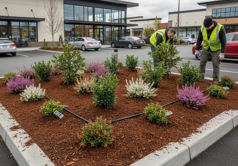 Commercial Planted Garden with flowers