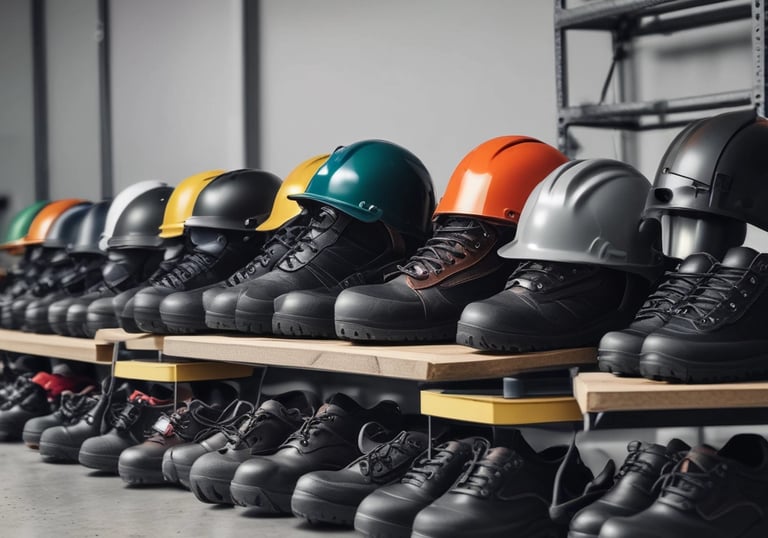A worker in a dimly lit workshop is focused on welding two metal pieces together, causing bright sparks to fly. The workspace is cluttered with tools and materials, reflecting an industrial setting.