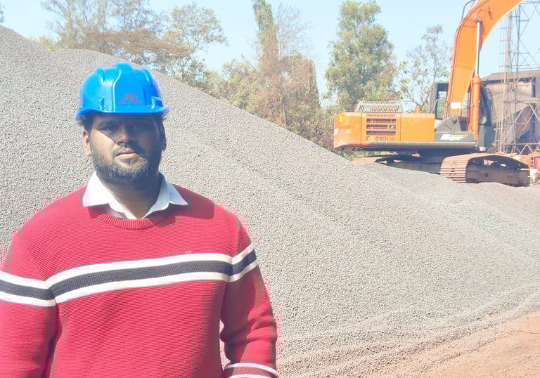Standing at Iron Ore Pellets Jetty - WAO STEELS AND MINES EXPORT PVT LTD