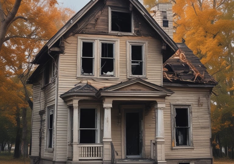 Technician using pump equipment to remove floodwater from a flooded Buffalo home.