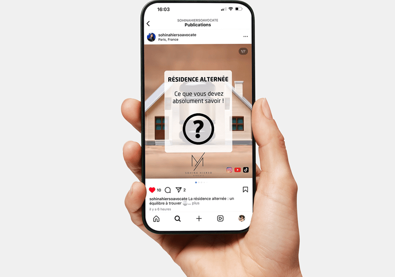 Contenu digital Instagram Hierso Avocat