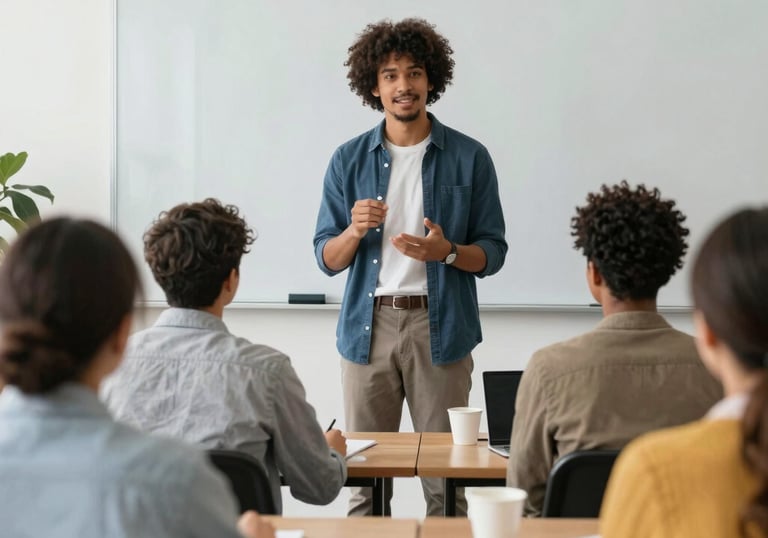 a wooden table with scrabble tiles spelling learn online
