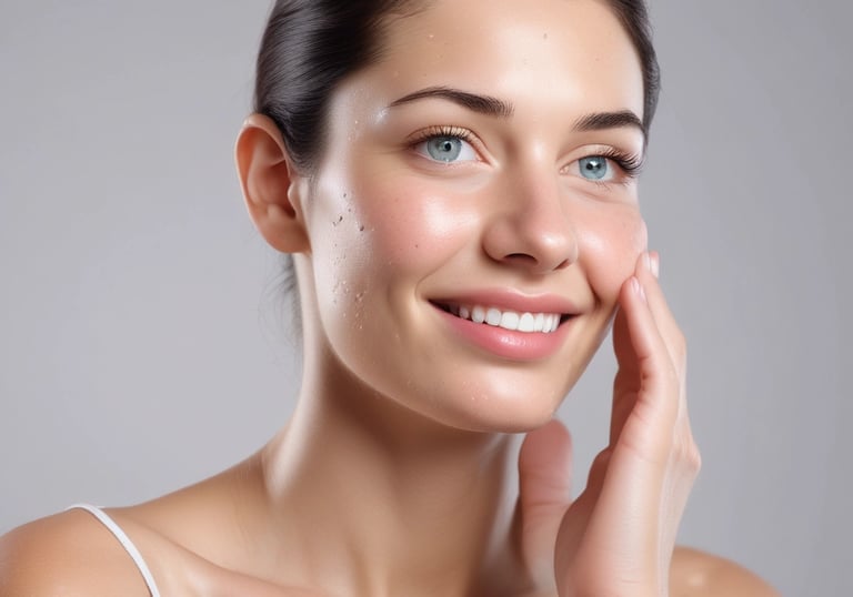 a man riding a skateboard down a street next to tall buildings