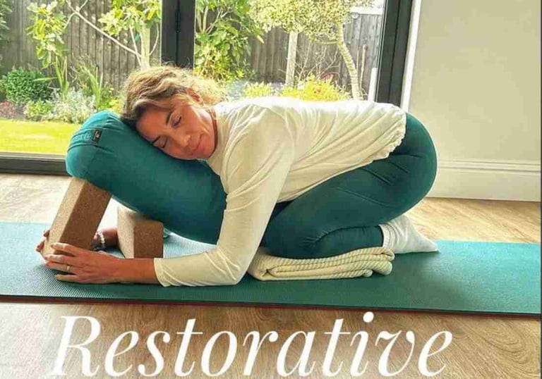 Restorative yoga, childs pose