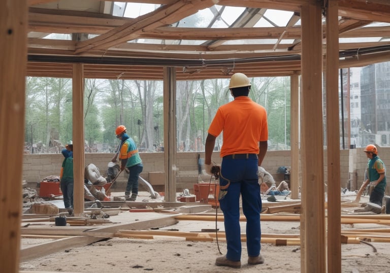A happy family in front of their newly purchased home.