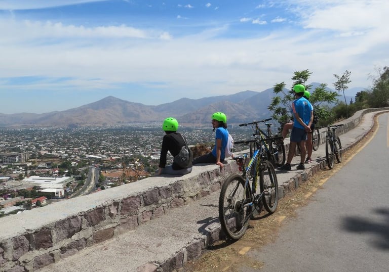 cerro San Cristobal en bicicleta (Tupahue) funicular teleferico ParqueMET