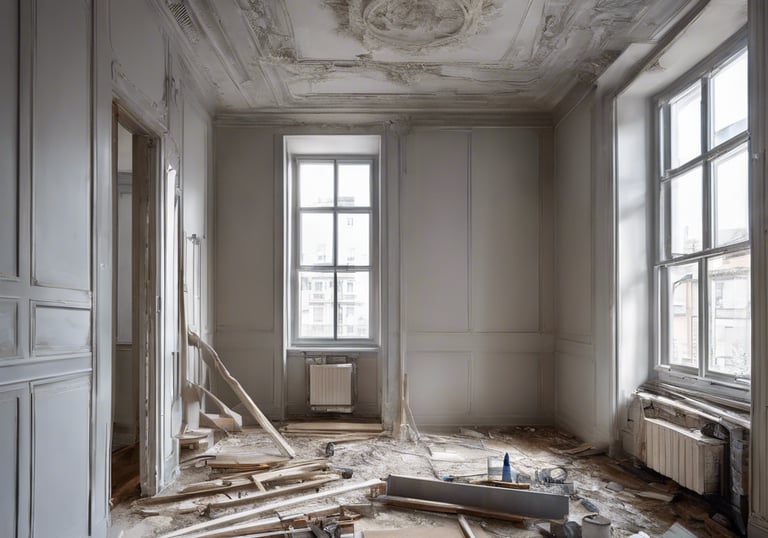a man riding a skateboard down a street next to tall buildings