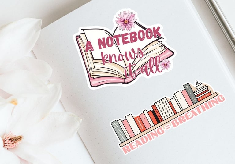 Digital stickers, Printable Sticker Sheets, Printable Bookmarks, Printable Gift Tags