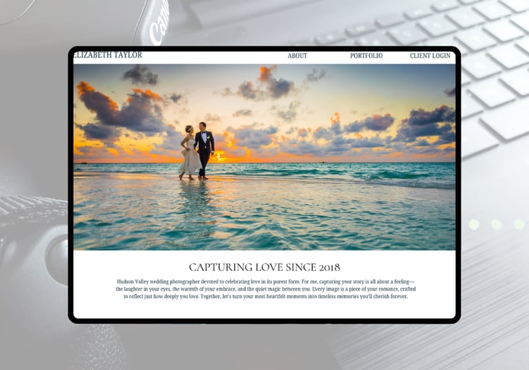luxury web design for wedding professionals: wedding photographers and videographers