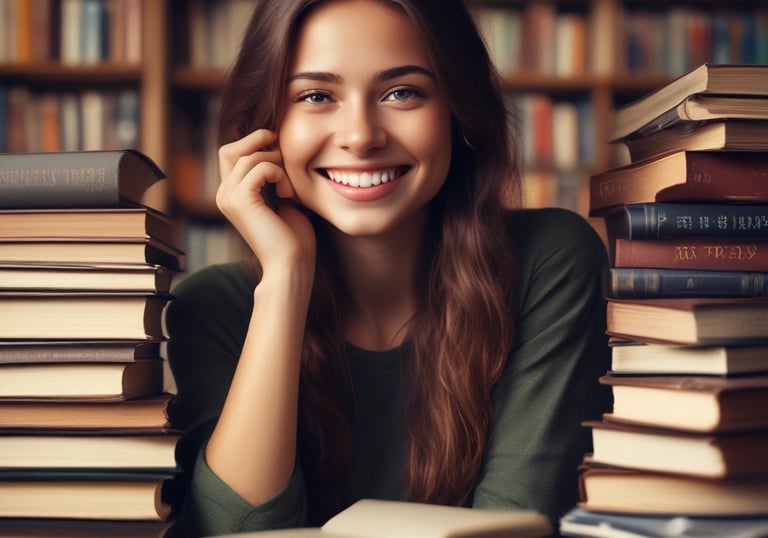 A person is standing in a laboratory, working on a laptop. The lab is equipped with various scientific instruments and glassware is visible on the shelves, including beakers and burettes containing different colored liquids. The atmosphere is well-lit with natural light coming from a large window.