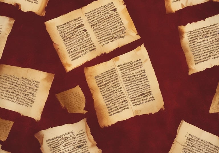 Floating story fragments lit by soft light, symbolizing brief and poetic narratives