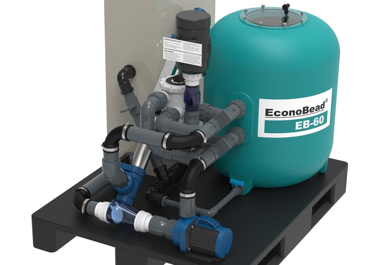 AquaForte BioBead Filter Kit with UV sterilizer & skimmer sieve—complete system for natural pools